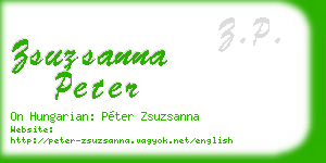 zsuzsanna peter business card
