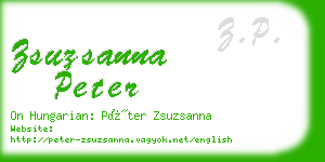 zsuzsanna peter business card